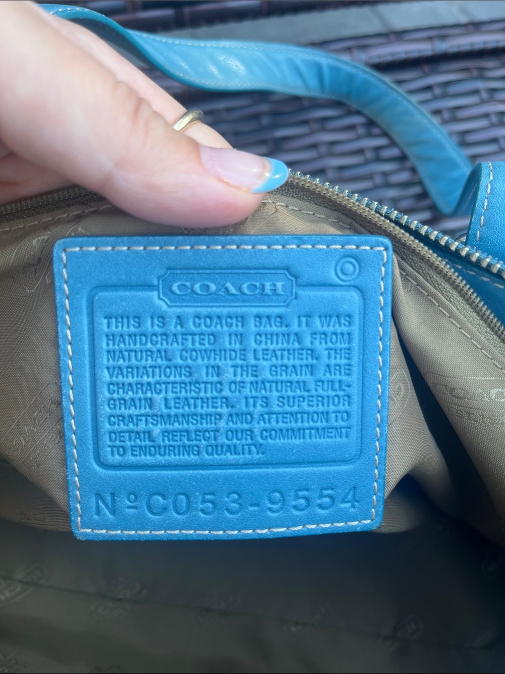 Coach Leather Shoulder Tote Bag - Picture 6 of 16